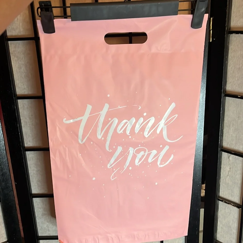 (5) Pink Thank You Polymailer Bags